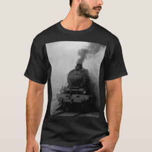 Camiseta Trem de Locomotiva Vintage Aniversário Preto Viage