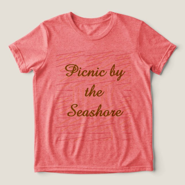 Camiseta Trem de Picnic na Praia (Design frontal)