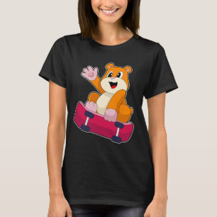 Camiseta Trem de Roda de Hamster Skateboard