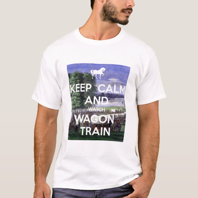 Camiseta Trem de vagão do relógio (Frente)