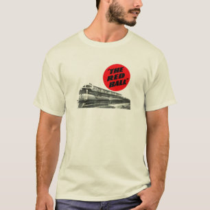 Camiseta Trem expresso da bola vermelha da estrada de ferro