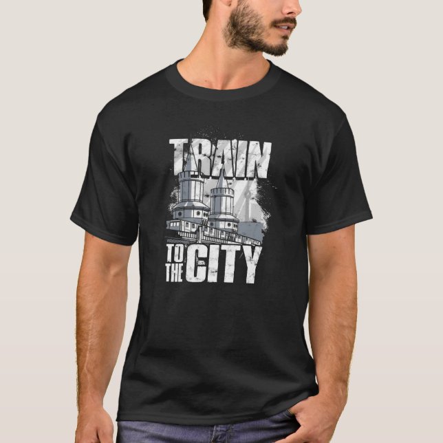 Camiseta Trem para a Cidade-Chuva (Frente)