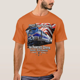Camiseta trem San Francisco Zephyr de Chicago e Oaklan