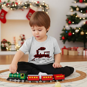 Camiseta Trem xadrez Feliz Natal