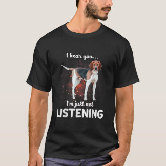 Camiseta Tremendo Walker Coonhound Eu ouvi você não escutar
