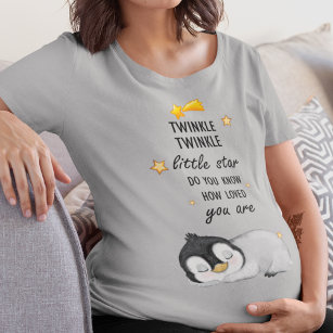Camiseta Tremor, Grelha Pequena Estrela para Dormir Pinguim