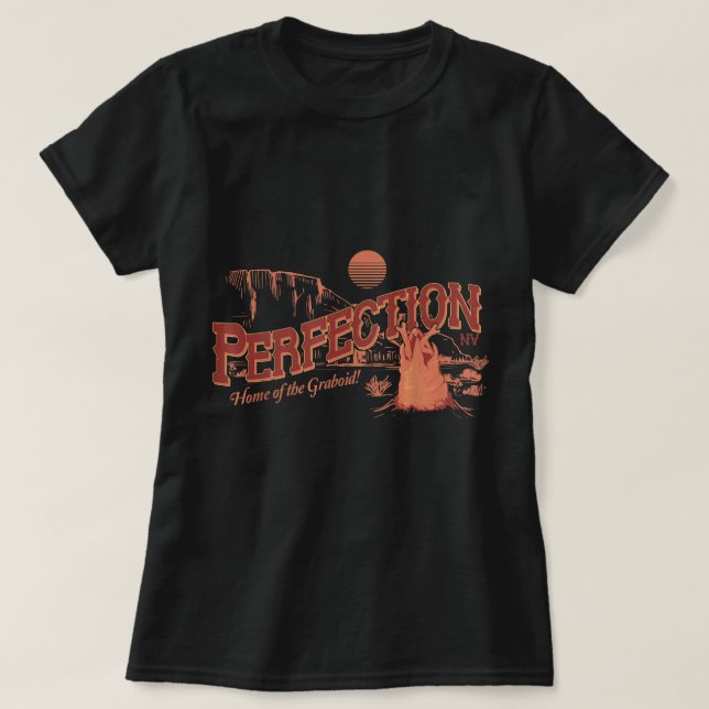 Camiseta Tremors Perfection Nevada Retro Retrato (Frente do Design)