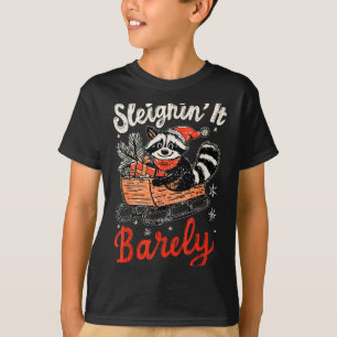 Camiseta Trenchando mal, guaxinim engraçado de Natal