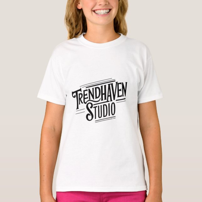 Camiseta Trend Haven Studio - Na moda e Teia Gráfica Única (Frente)