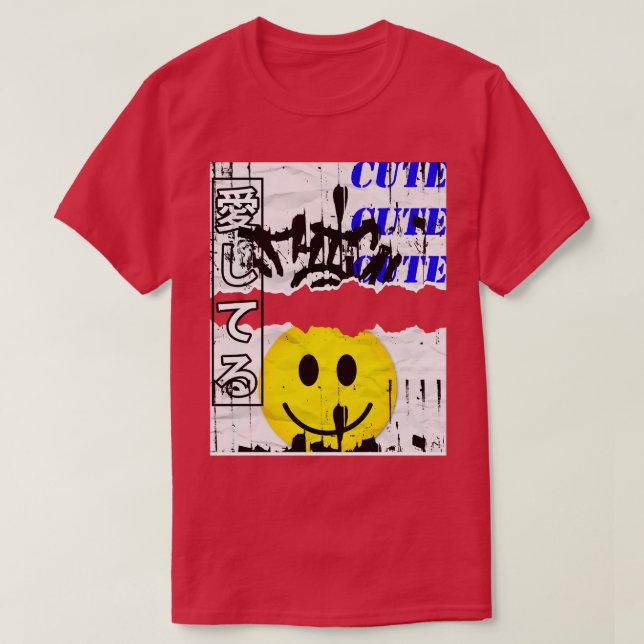 Camiseta Trendage Japonês Vintage Punk Aestic Streetwear (Frente do Design)