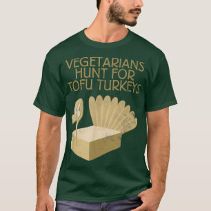 Camiseta Trendy Ação de Graças Vegetariano Tofu Turco T-Shi