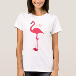 Camiseta Trendy ALOHA Rosa Flamingo Tropical Trendy