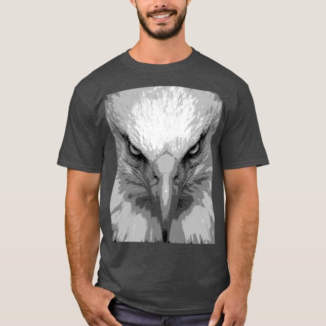 Camiseta Trendy Animal Eagle Face Modelo Moderno (Frente)