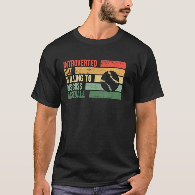 Camiseta Trendy Apresentou, Mas Disposta A Discutir Basebal (Frente)