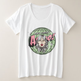Camiseta Trendy Astro desenhou à mão um planeta e um desenh