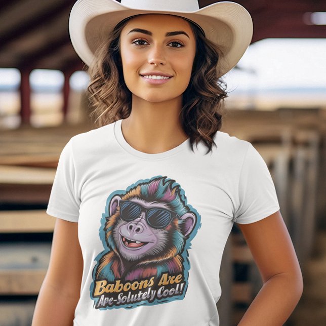 Camiseta Trendy Baboon: Shades e Swag (Criador carregado)