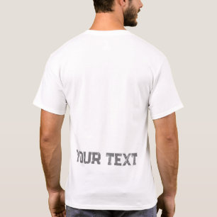 Camiseta Trendy Back Side Impressão Text Modelo Mens Modern