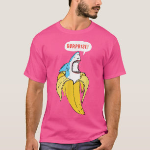 Camiseta Trendy Banana Shark Surprise Humor