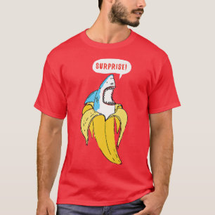Camiseta Trendy Banana Shark Surprise Humor