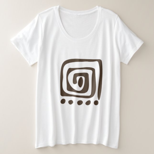 Camiseta Trendy Boho Abstrato Art (Frente do Design)