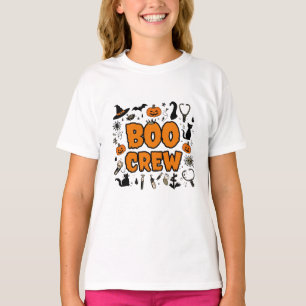 Camiseta Trendy Boo Crew Girls Halloween T Shirt 👻 Cute