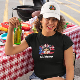 Camiseta Trendy Boricua Girl Puerto Rico Flag