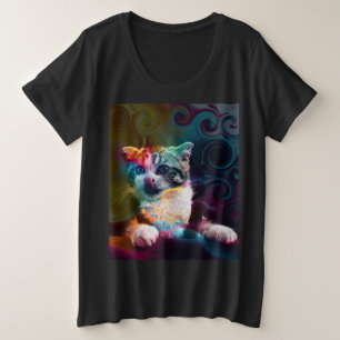 CAMISETA TRENDY COLORFUL CAT ART