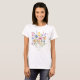 Camiseta Trendy Colorful Wildflower com Monograma (Frente Completa)