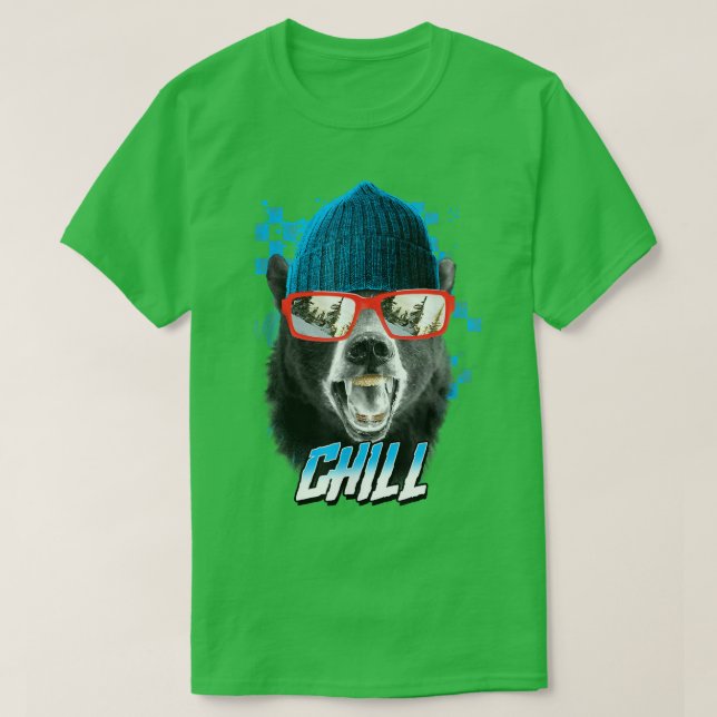 Camiseta Trendy Cool Bear Chill Poster  (Frente do Design)