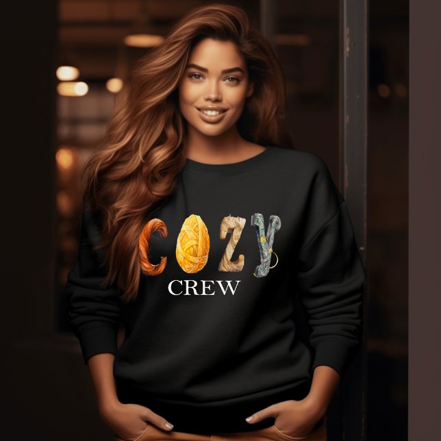 Camiseta Trendy "COZY TRW" Seasonal Fall Winter ("Cozy Crew" Trendy Seasonal Fall Sweatshirt)