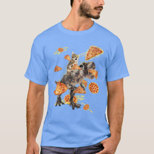 Camiseta Trendy Dinosaur E Cat Galactic Pizza Humor 33015