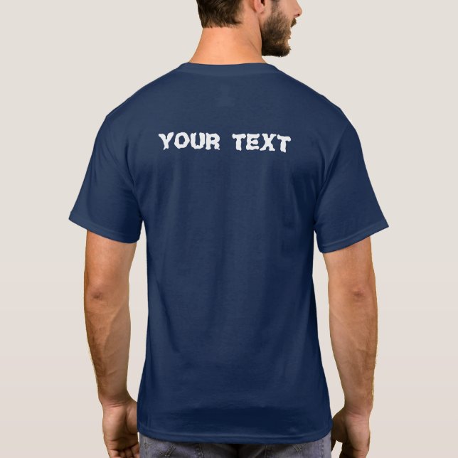 Camiseta Trendy Double Sided Add Your Distress Text Men's (Verso)