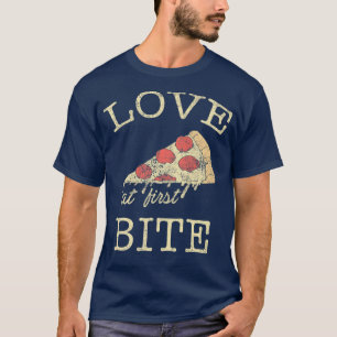 Camiseta Trendy First Bite Pizza Slice Humor 33045626
