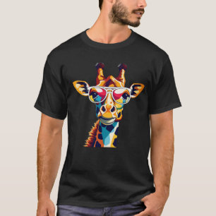 Camiseta Trendy Giraffe com Óculos Gráfico - Amante de os a