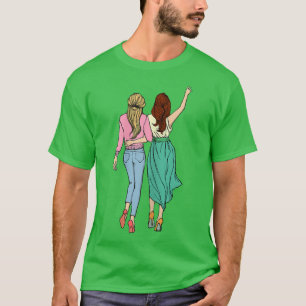 Camiseta Trendy Girls Bff Melhores Amigos de Namorada Amiza
