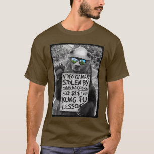 Camiseta Trendy Graphic Bear Need Money For Kung Fu Lessons