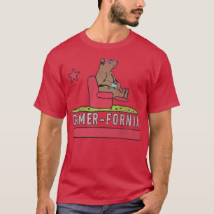 Camiseta Trendy Graphic Game Cadeira Bear California Flag P