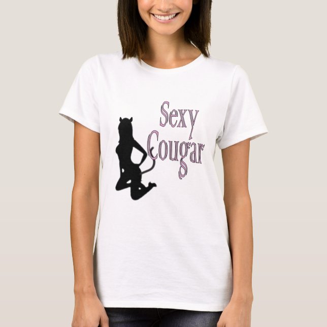 Camiseta Trendy hot silhouette cougar Lady (Frente)
