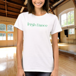 Camiseta Trendy Irish Dance Typografia em Verde