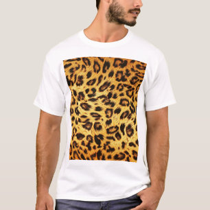 Camiseta Trendy Leopard: Padrão de Design da pele.