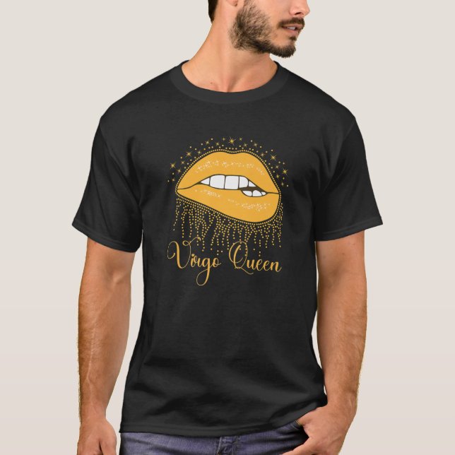 Camiseta Trendy Lip Biting Virgo Queen Lábios Graphic De (Frente)