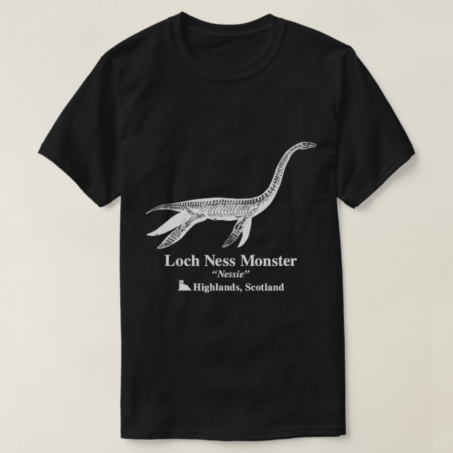 Camiseta Trendy Loch Ness Monster Nessie Cryptozoology T-Sh (Frente do Design)