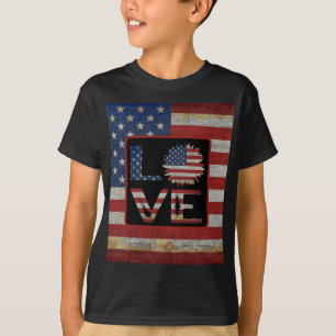 CAMISETA TRENDY LOVE AMERICAN FLAG DISTRESSOR USA FLAG
