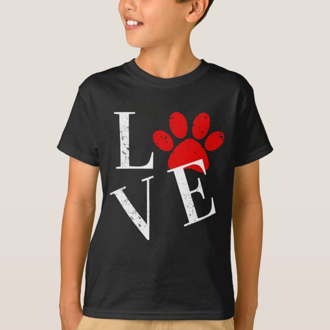 Camiseta TRENDY LOVE DOG PAW (Frente)