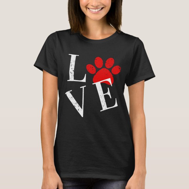 Camiseta TRENDY LOVE DOG PAW (Frente)