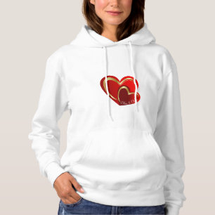 Camiseta Trendy Love Red Heart Personalised Namorada Gift