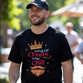 Camiseta Trendy Modern Colorous Funny King Cita Tipografia