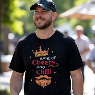 Camiseta Trendy Modern Colorous Funny King Cita Tipografia