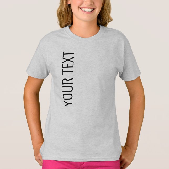 Camiseta Trendy Modern Na moda Big Large Font Garotas (Frente)