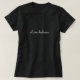 Camiseta Trendy Monograma | Nome do Script Preto Moderno (Frente do Design)